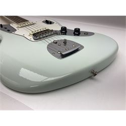 Fender Jaguar electric guitar, American Custom Shop vintage re-issue, probably in seafoam green, with tremolo arm, serial no.V1317106, L101cm; in American G&G Fender fitted hard case with paperwork
