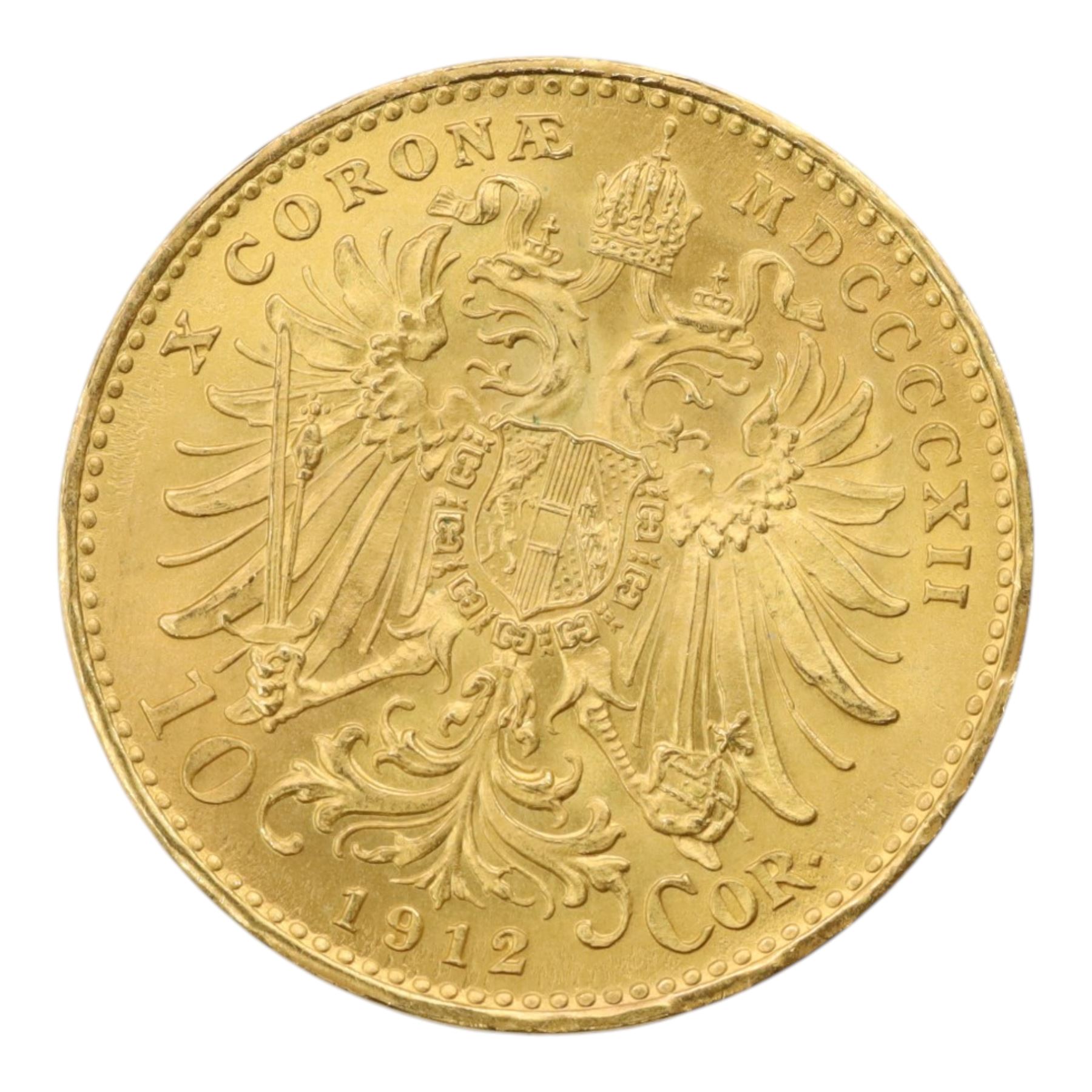Austria Franz Joseph I 1912 gold ten corona coin