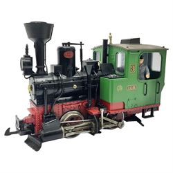 LGB (Lehmann Gross Bahn) G scale, gauge 1 0-4-0 tank locomotive, no 2774, in green, red and black livery, unboxed