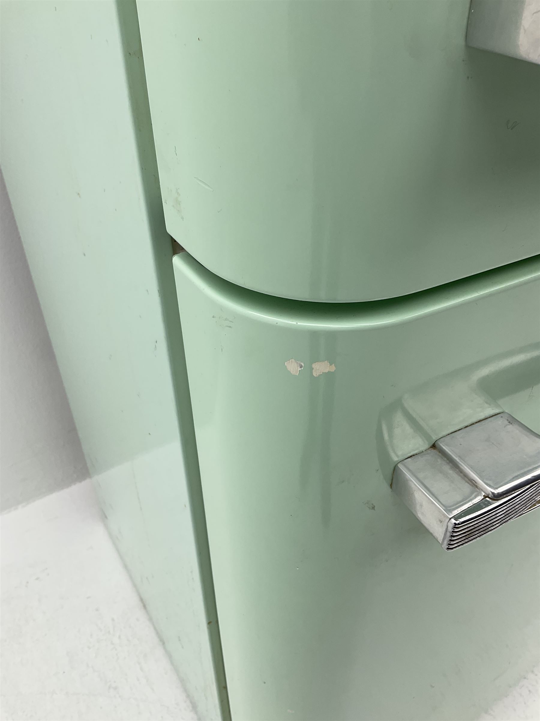 Smeg light blue finish fridge freezer, model no. S32STRP3