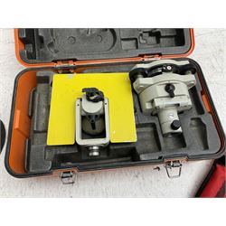 Land Surveying equipment - Nikon AX-2s Automatic Level 360 degrees, serial no.810890; in carrying case with instructions; Nikon Electronic Distancemaster Prism; in carrying case; Imax B6AC Dual Power Professional Balance Charger/Discharger; in carrying bag; Omni Zero 