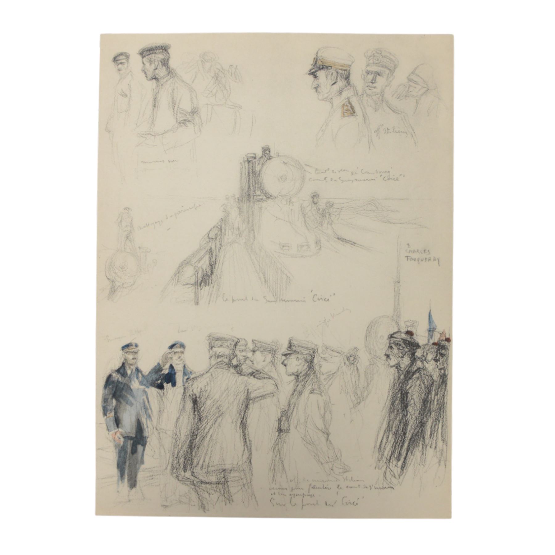 Charles Fouqueray; three limited edition prints from the Great War 1914-18, H29cm
