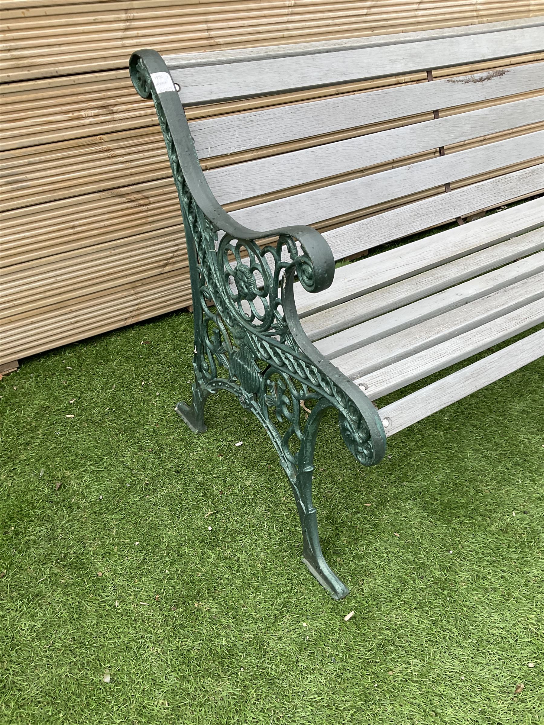 Cast iron and slatted wood bench - THIS LOT IS TO BE COLLECTED BY APPOINTMENT FROM DUGGLEBY STORAGE, GREAT HILL, EASTFIELD, SCARBOROUGH, YO11 3TX