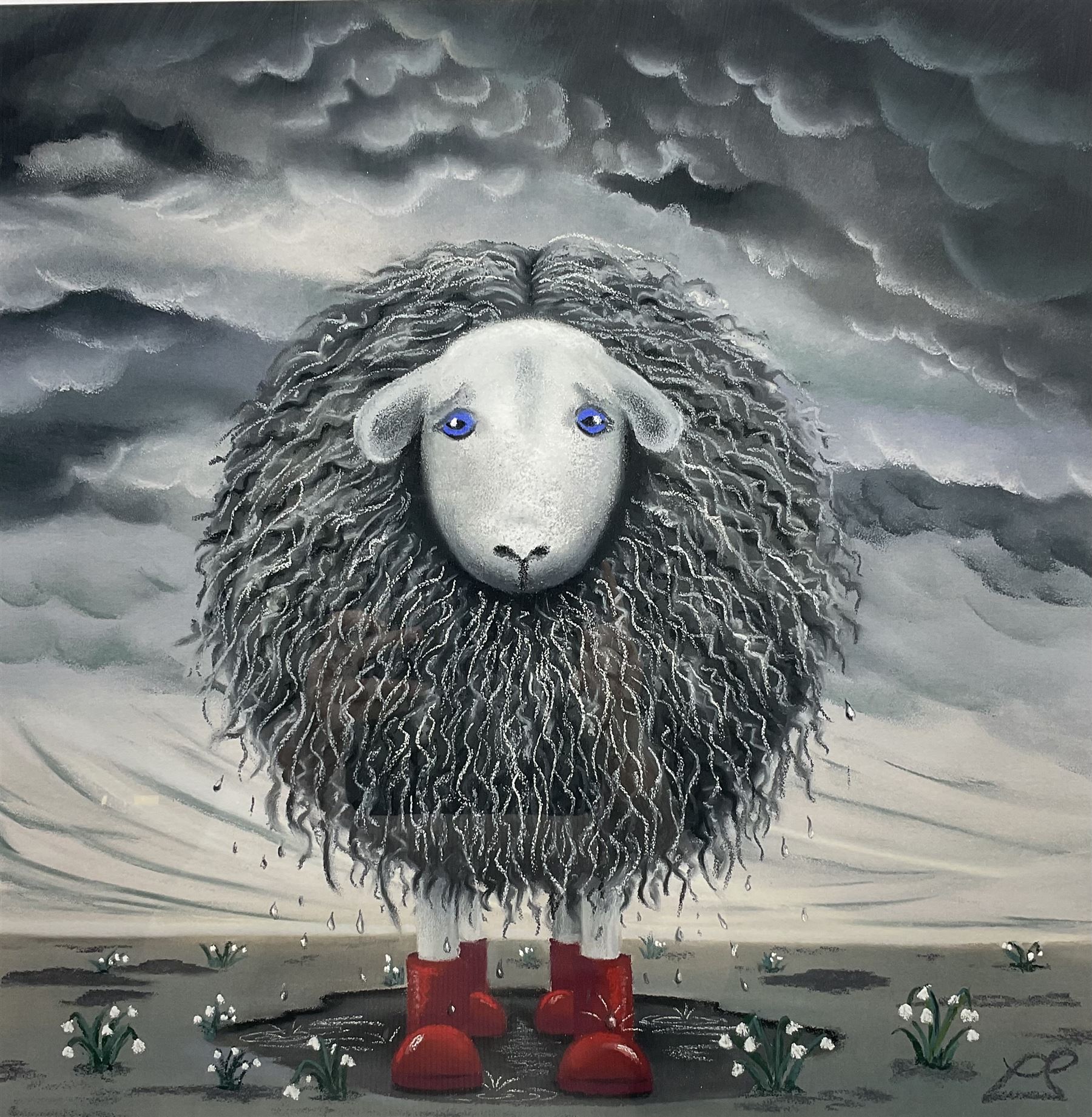 Lucy Pittaway (Yorkshire Contemporary): 'January Blues', limited edition print signed titled and numbered 6/195 in pencil, 48cm x 48cm 