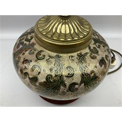 Rochamp Kashmir Kutani table lamp, with cream shade, excluding shade H32cm