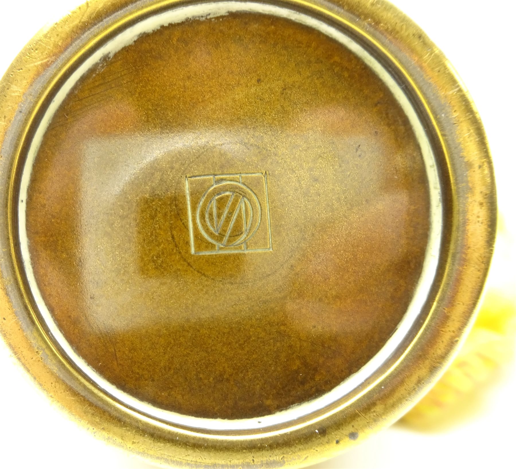 Pair Meiji period polished bronze vases, each bearing the mark of the