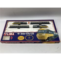 Lima '00' gauge - Class 43 HST power and dummy cars Nos.W43167 & W43168 in set box with two coaches and Hornby Class 43 'HST 125' dummy car with one coach; together with nine Hornby Inter-City coaches; all boxed
