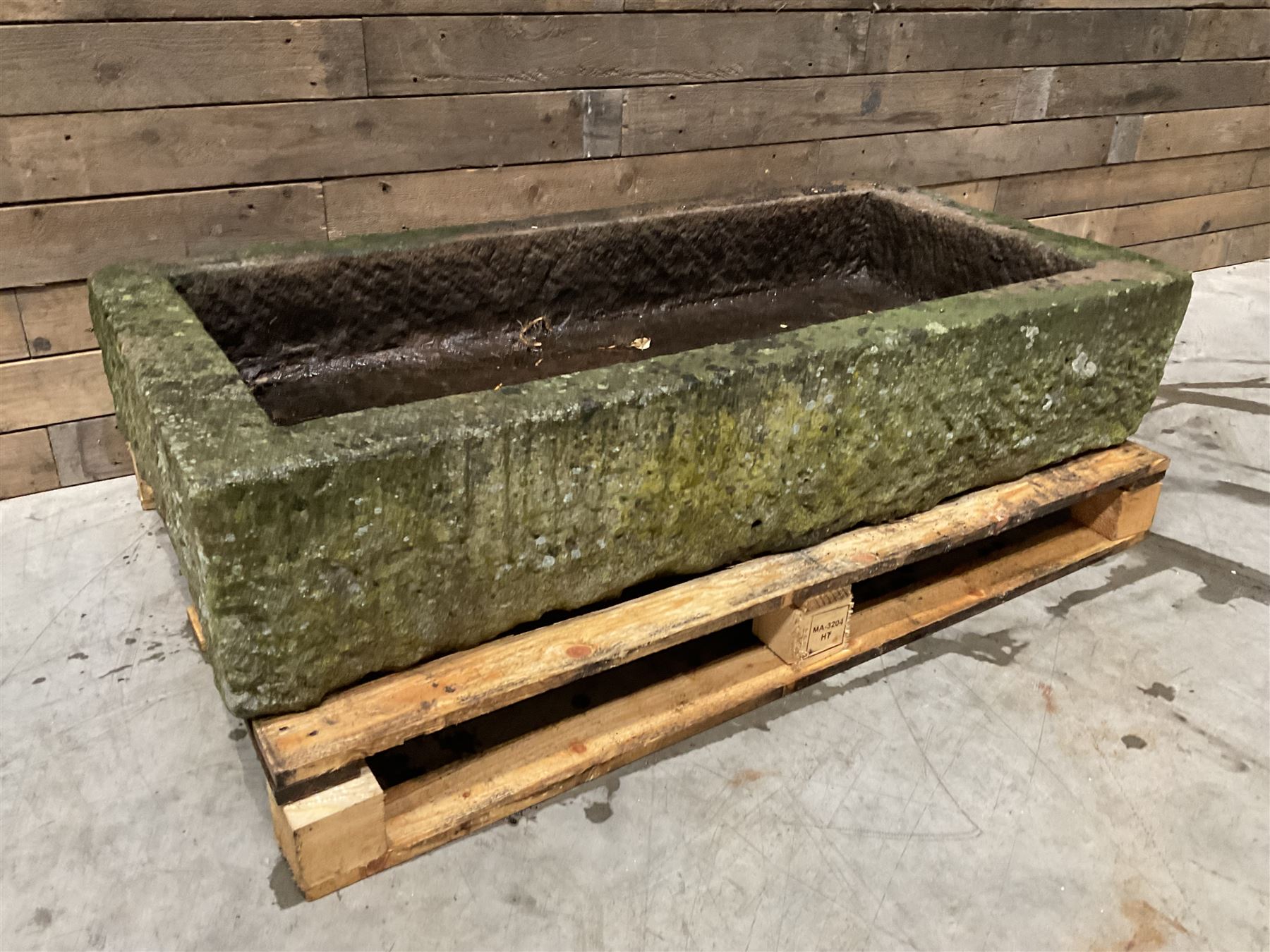 Large 19th century rectangular stone trough 
