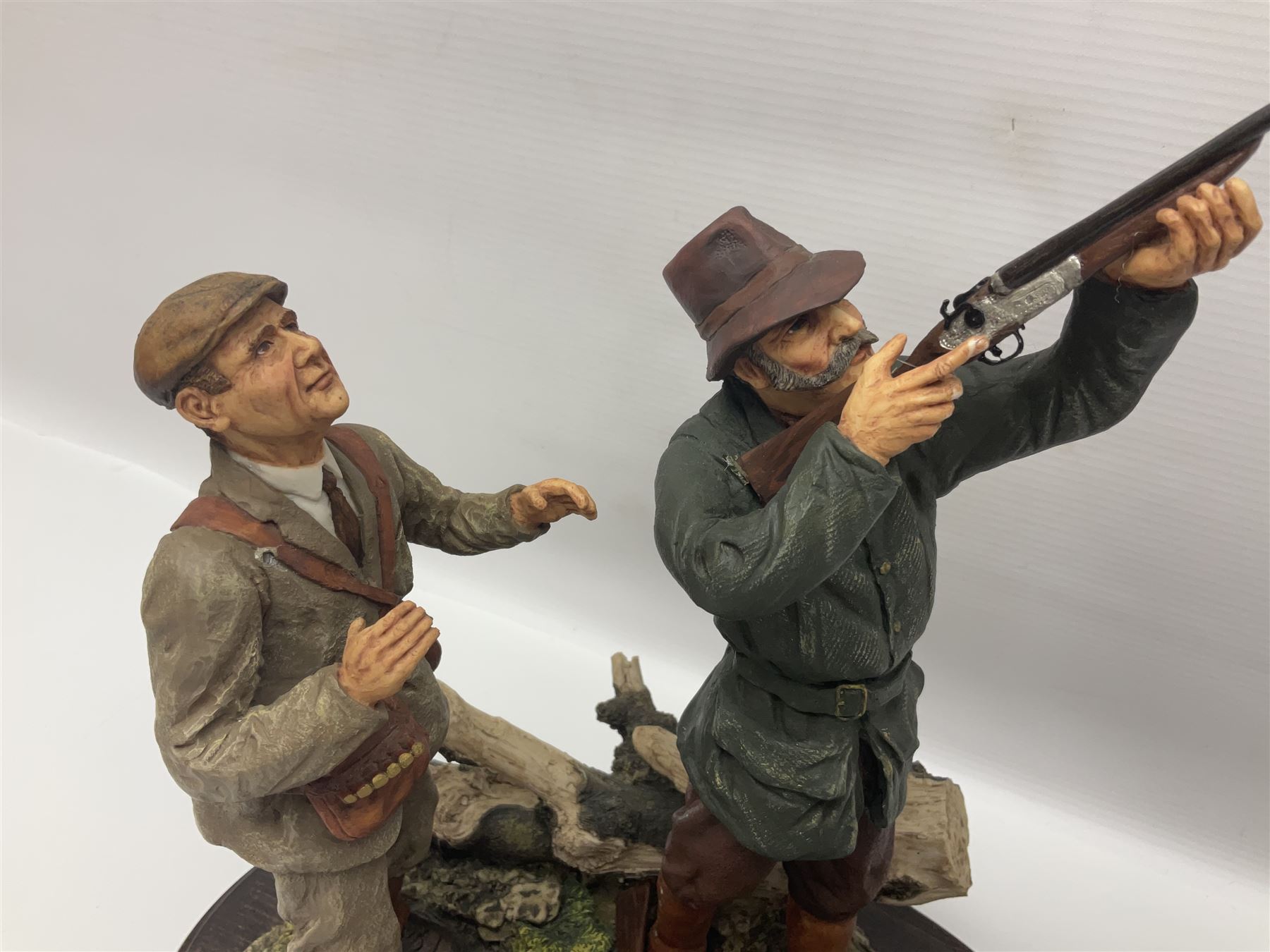 Four Country Artists figures, comprising Shooting figure group by K.Sherwin, Gun dog figure group, First Brace - Labrador and First Brace - Springer, largest H35cm 