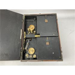 19th Century 'Empire cinematograph camera No.3, Manufactured by W.Butcher & Sons ltd'  in a wooden box with hinged handle 