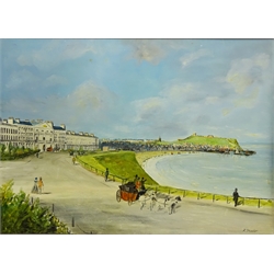  Robert Sheader (British 20th century): The Crown Hotel and Esplanade Scarborough, oil on board signed 49cm x 69cm   