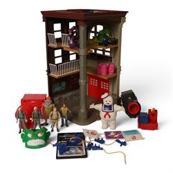1980s Kenner The Real Ghostbusters toys, including Firehouse Headquarters playset and figu...