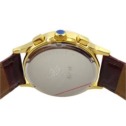 Ernshaw automatic stainless steel bracelet wristwatch, model No. WB135471, Klaus Kobec 'Wicked' chronograph quartz wristwatch, Gianni Sabatini 100m stainless steel wristwatch, on brown leather strap (3)