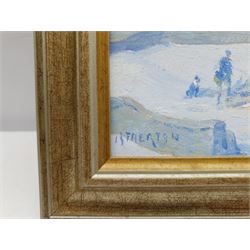 John Smith Atherton (British 1877-1943): Yorkshire Dales Winter Landscape, oil on board signed 30cm x 40cm