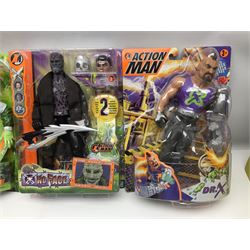 Five modern carded/boxed Action Man figures - Dr. X, Prof. Gangrene, Robot, Anti Freeze and No Face (5)