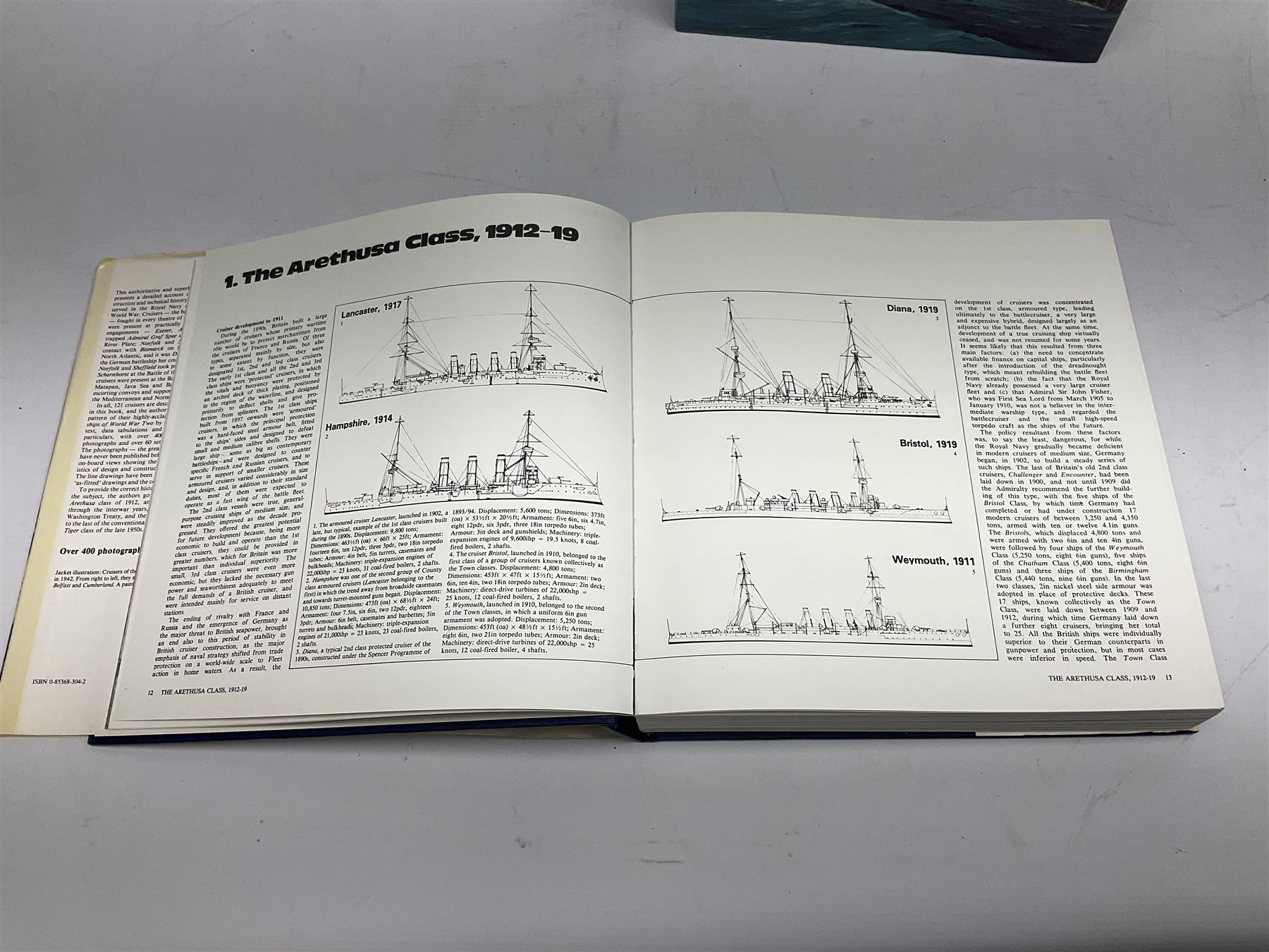 Raven & Roberts: two volumes - British Battleships of WW2. 1981 Third impression; and British Cruisers of WW2. 1980; both with dustjacket (2)