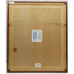 M Beeton (Scottish 20th century): Scottish Nana in Tartan, oil on board signed and dated 1963, 60cm x 49cm 