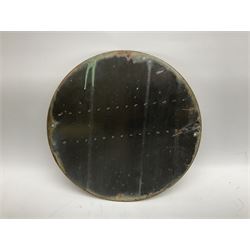 Circular enamelled red and yellow sign depicting Shell logo and text, D40cm