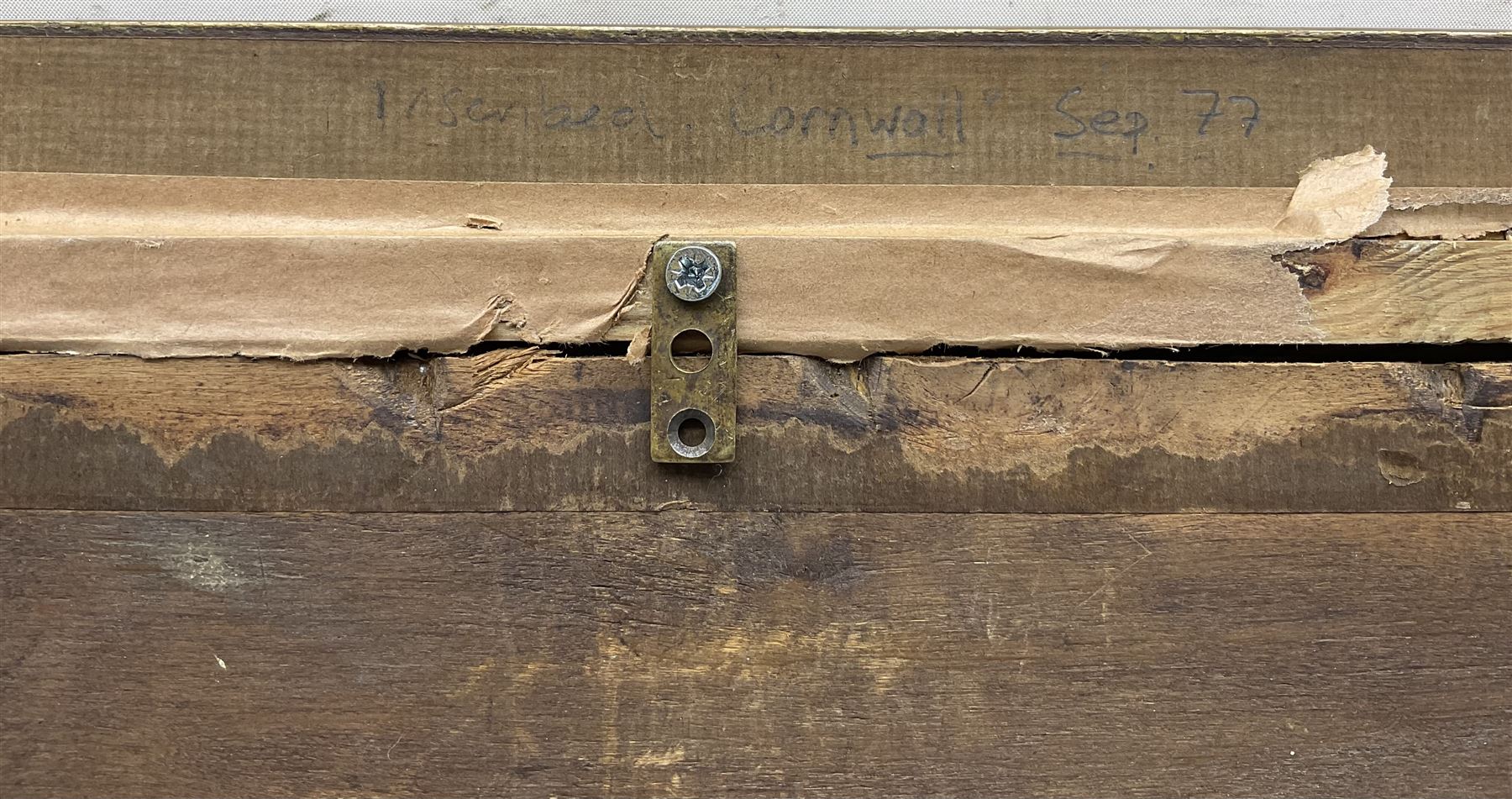 English School (19th century): Cornish Rocky Beach scene, oil on board unsigned 20cm x 29cm 