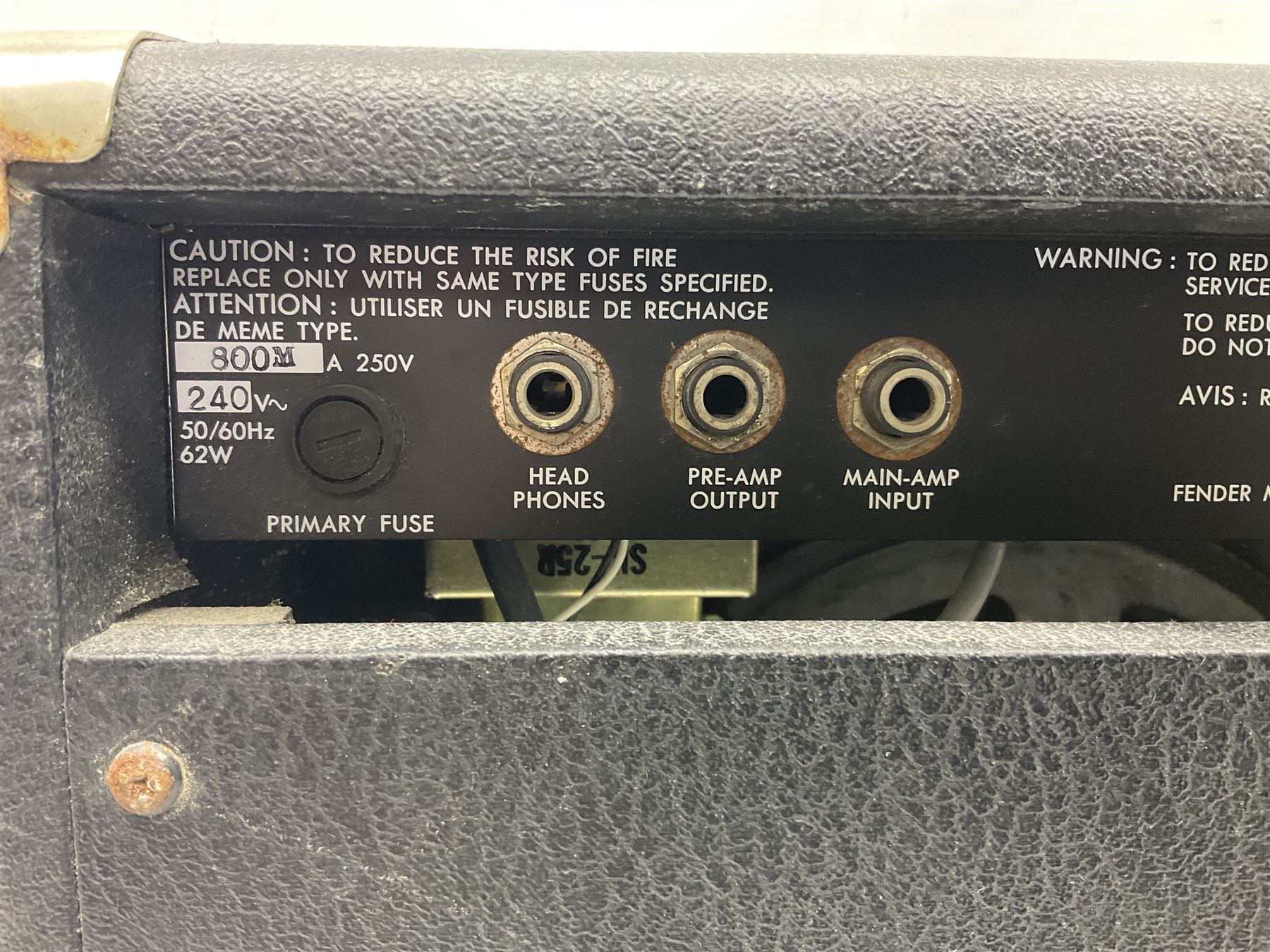 Aria Sinsonido mahogany electric travel guitar, serial no.0502385 L86cm; in original gig bag with earphones and GM11 Minituner; together with Fender Sidekick Reverb 25 amplifier and Marshall MG Series 15DFX amplifier (3)