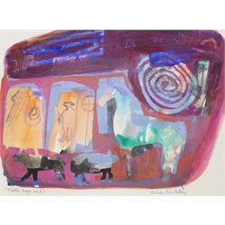 Gillian Ross Kelsey (British 1935-2025): 'Celtic Image No 2', mixed media on paper signed ...