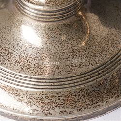 Pair of Edwardian silver candlesticks H16cm Chester 1908 Maker S Blanckensee & Son Ltd and a silver meat skewer/ paper knife, cased Sheffield 1977 Maker Cooper Bros