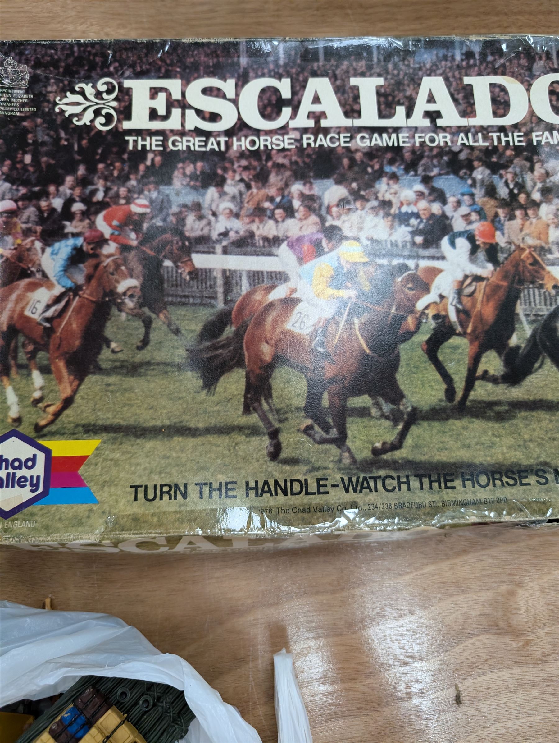 Kay of London table top skittles game, collection of plastic toy figures including Britains examples and a boxed Chad Valley Escaldo game