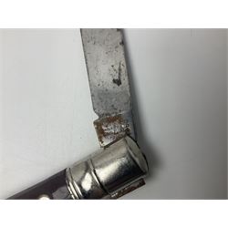 Seven pen knives, two lighters, including one Ronson example and a collection of postcards