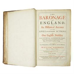 Dugdale, William - 'The Baronage of England'  1675 printed by Tho. Newcomb for Abel Roper ...