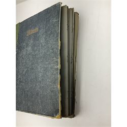 Local history - menus from the Pavilion Hotel, Scarborough, housed in two albums, 1930s and later 