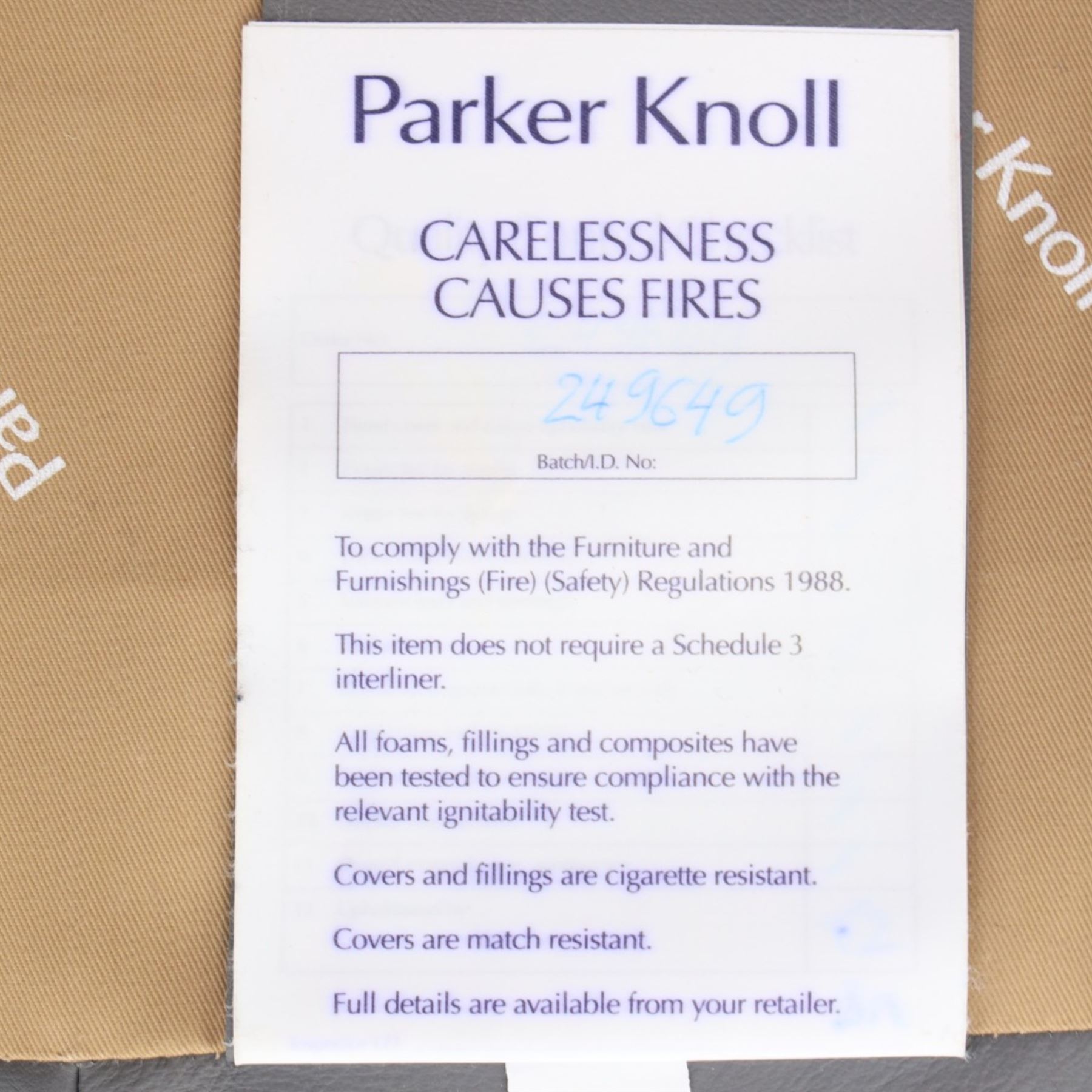 Parker Knoll - 'Boston' grey leather two seater sofa, with zip in cushions and shaped arms, raised on dark feet