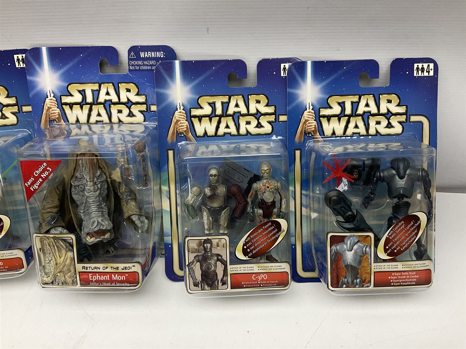 Star Wars - twenty-nine carded action figures comprising fourteen Attack of the Clones; six The Empire Strikes Back; four Return of the Jedi; and five others; all unopened blister packs (29)