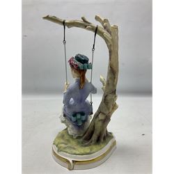 Two Royal Worcester figures from the Victorian Ladies series comprising of Alice and Cecilia, H21cm 