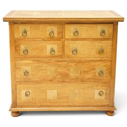 Barker & Stonehouse - contemporary flagstone and mango wood chest, the rectangular inlaid ...
