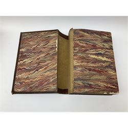 The Pictorial Gallery of Arts. profusely illustrated with engraved vignettes. Half leather binding; and Commentary on the Scriptures. 1847. Four volumes. Full leather binding with marbled edges. (5)