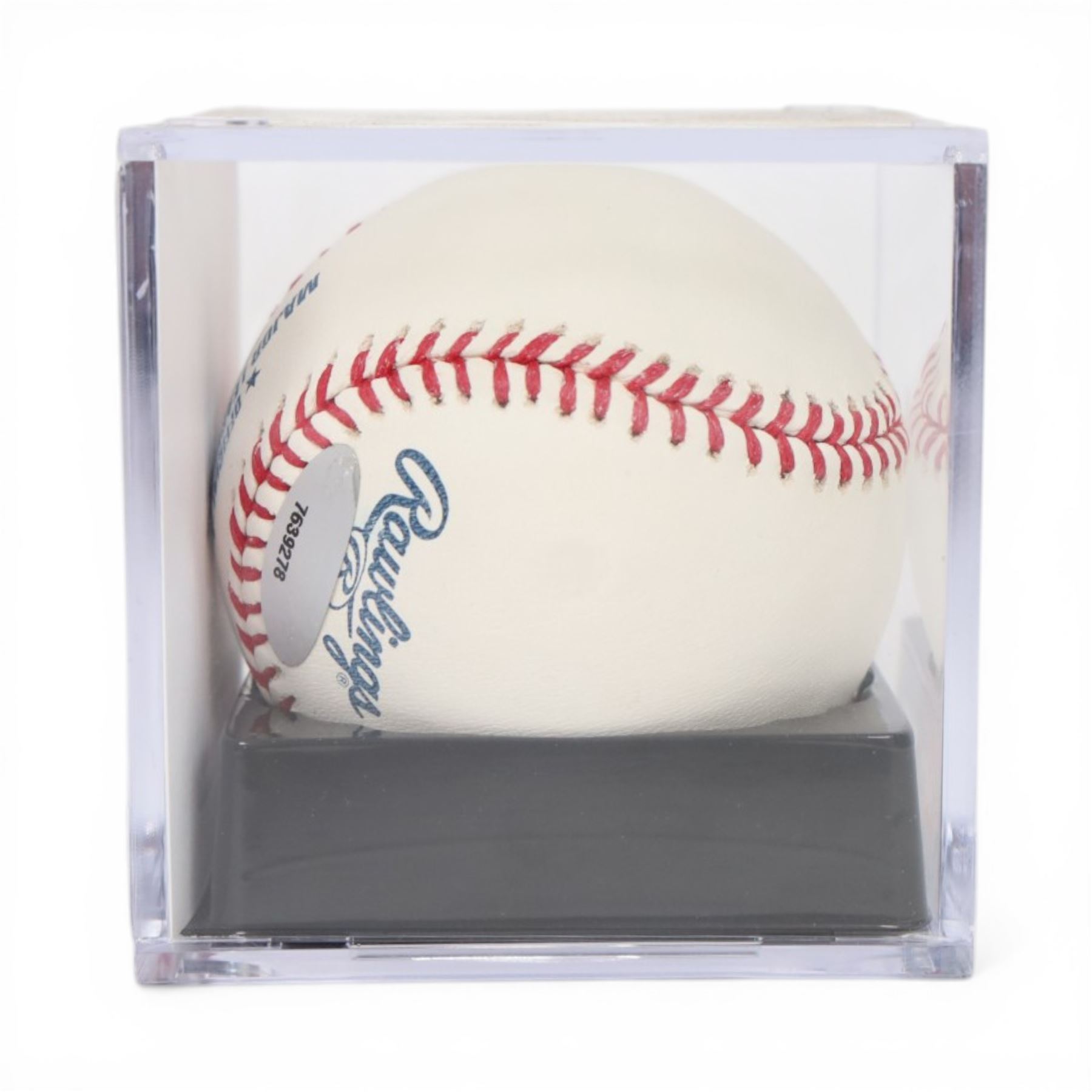 Signed Tom Glavine Rawlings baseball with HOF 2014 inscription, contained within an acrylic display box, with Field of Dreams hologram and certificate of authenticity 