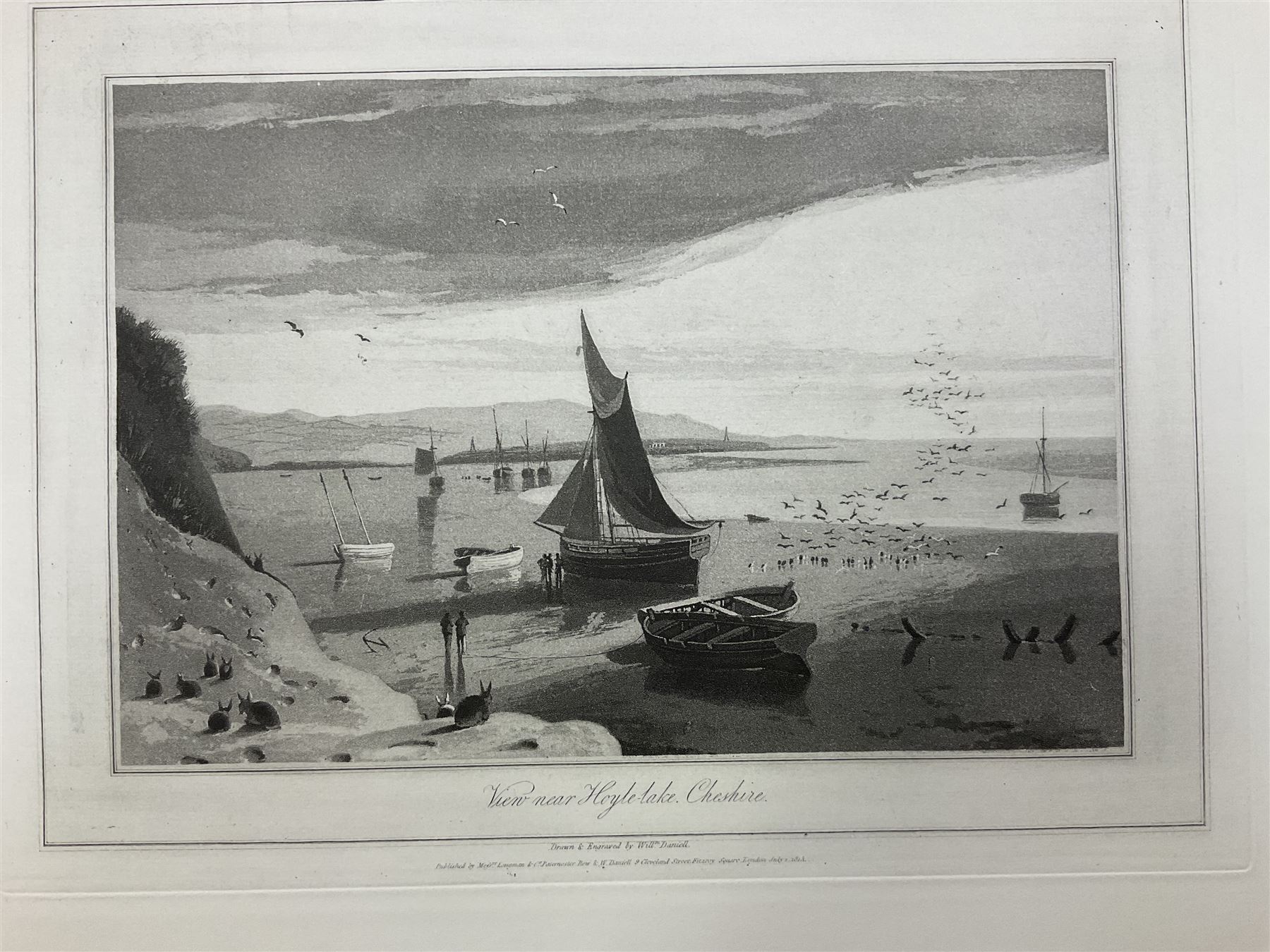 William Daniell RA (British 1769-1837): Scarborough, Whitby, Flamborough, Whitehaven, Tynemouth, Holy Island, Lancaster, et al., set of nineteen aquatints 23cm x 30 cm (19) (unframed)