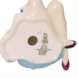 Royal Doulton Elfreda HN2078, together with four other Royal Doulton figures, including Alice HN2158, The Pied Piper HN2102 etc, two Royal Worcester figures and similar 