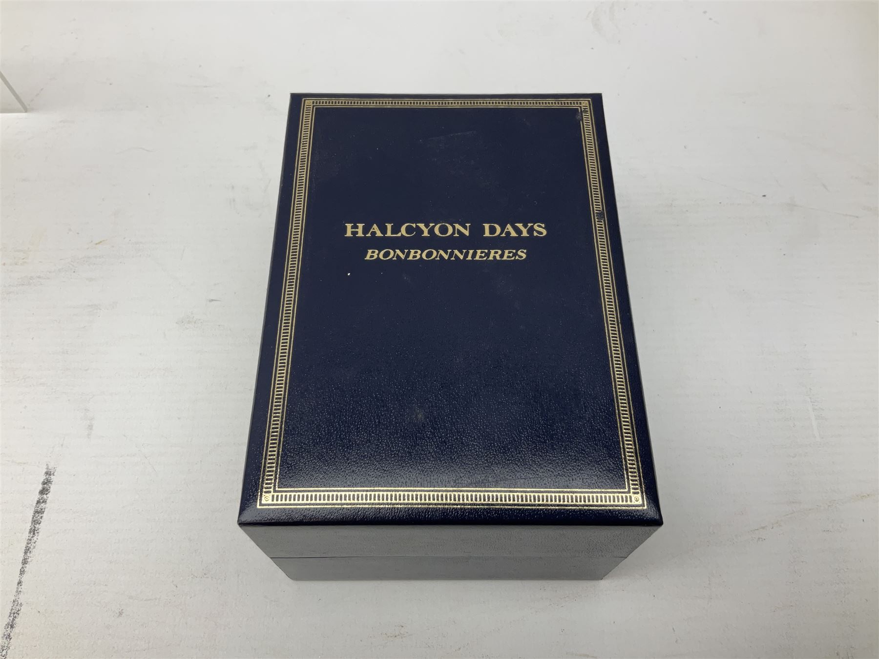 Halcyon Days enamel box, fox head stirrup cup, inspired by a Derby porcelain original of c1820, in fitted box 