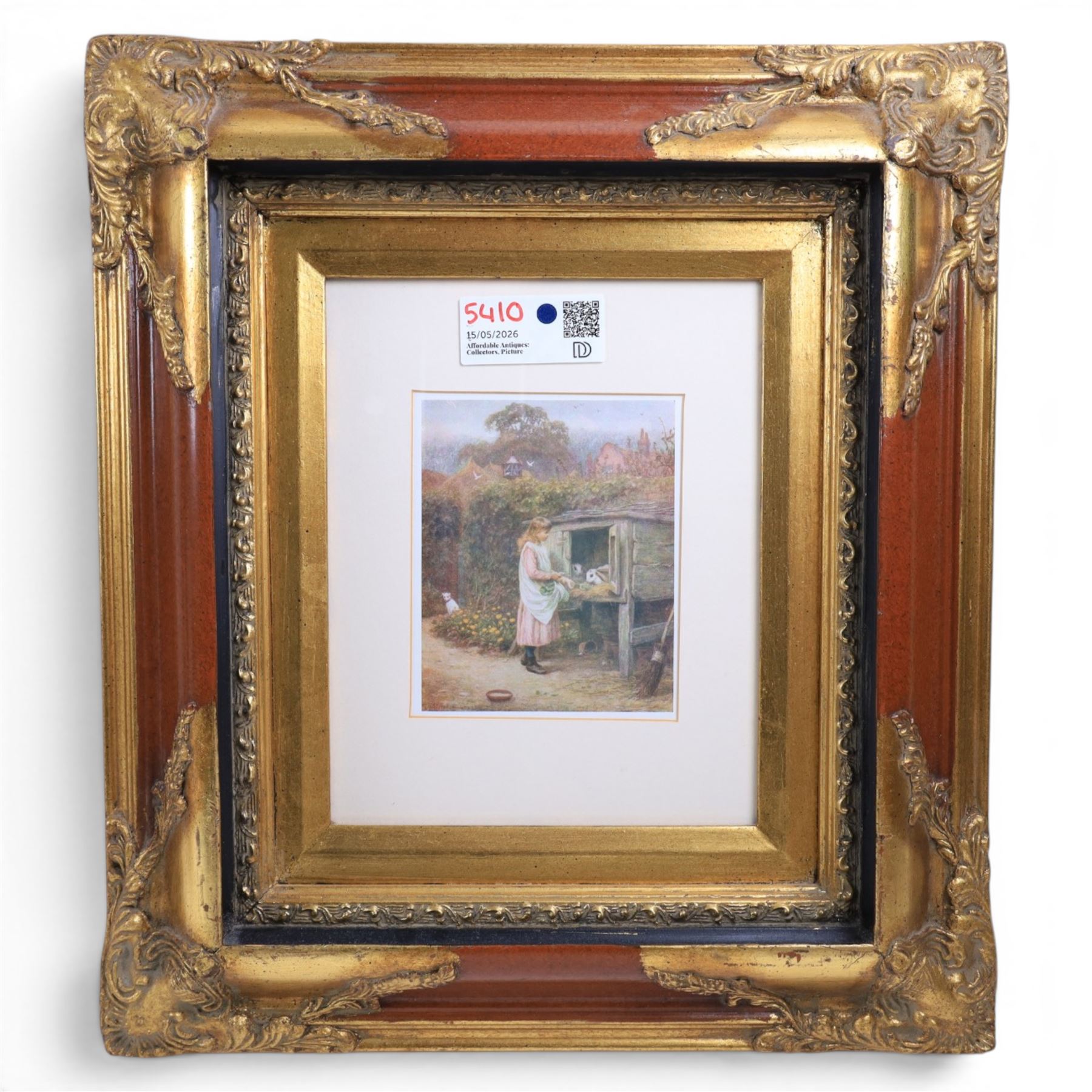 Pair of heavy framed Helen Allingham prints, overall 44cm x 39cm (2)