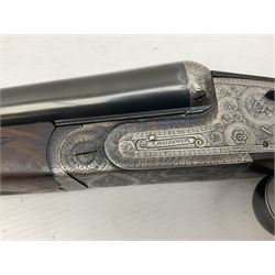 SHOTGUN CERTIFICATE REQUIRED - Spanish Laurona 12-bore double barrel side-by-side sidelock ejector sporting gun with 70cm (27.5