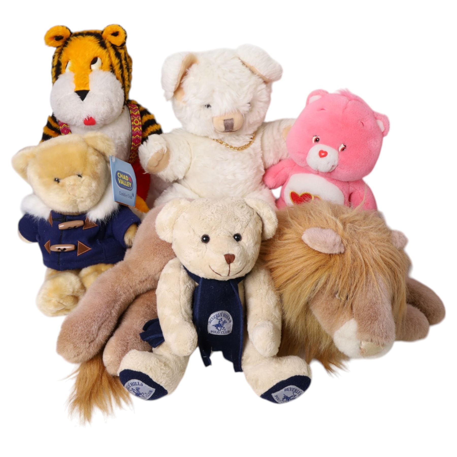 Vintage teddy bears including Care Bear, Dean's Childplay Bear, Chad Valley bear, etc