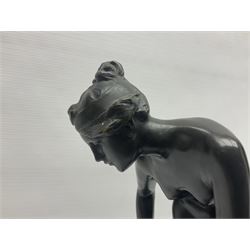 Sir Edgar Bertram MacKennal (Australian 1863-1931), Diana Wounded, bronze with black patina, signed and dated B MacKennal 1905, H37cm