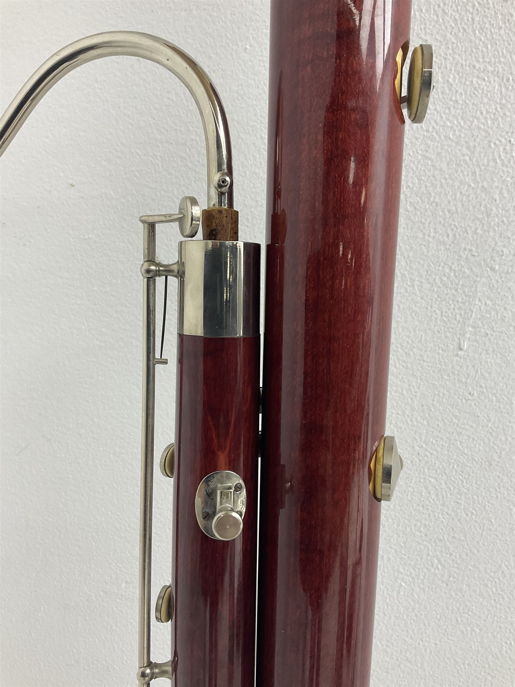 Lafleur bassoon imported by Boosey & Hawkes from Czechoslovakia, serial no.8 2600; in fitted hard carrying case with crooks and accessories