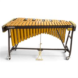 Musser M55 Pro-Vibe vibraphone, serial no. B01228, with gold-finished aluminium bars, moto...