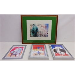  After Salvador Dali (Spanish 1904-1989): 'La Printemps', lithograph with Editions d'Art les Heures Claires, Paris blindstamp 31cm x 37cm, 'The Denist', 'The Physician' and 'The Lawyer', set of three limited edition lithographs all numbered 717/1000 in pencil, originally published 1971, 30cm x 21cm (4)   