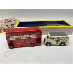 Corgi - eight die-cast model sets comprising D54/1 Four National Resources Vans; 97740 The Times Classic Set; D47/1 The Bash Street Kids; America's York Fair 225 Years; 97701 Two Jaguar E-Types; 97200 BRS Vans; 97690 Ferrari 1962 Tourist Trophy Set; and 97705 Jaguar 1953 RAC Rally Set; most limited editions; all boxed (8)