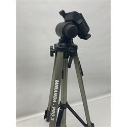 Pair of Asahi Pentax Prism binoculars, a pair of Dolland binoculars, other binoculars, including cased examples and a Miranda Pro 3 tripod