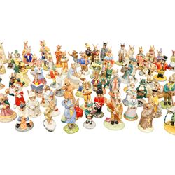 Large and extensive collection of Royal Doulton Bunnykins figures, the majority with certificates, approximately 140 overall, and a similarly large collection of boxes 