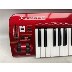 Behringer XU-CONTROL UMX610 USB/MIDI Controller sixty-one full-size touch sensitive keys, in red L98cm; boxed with lead